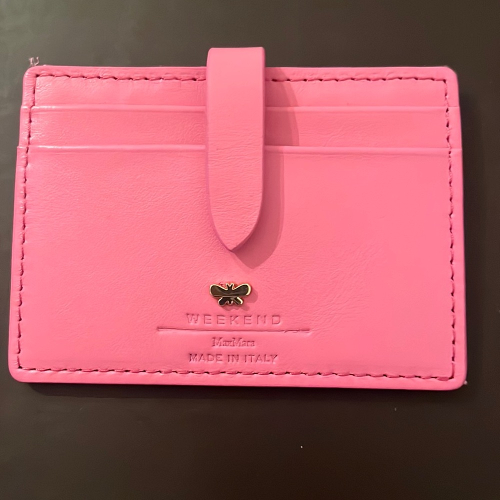 Max Mara credit card holder with Gold Butterfly